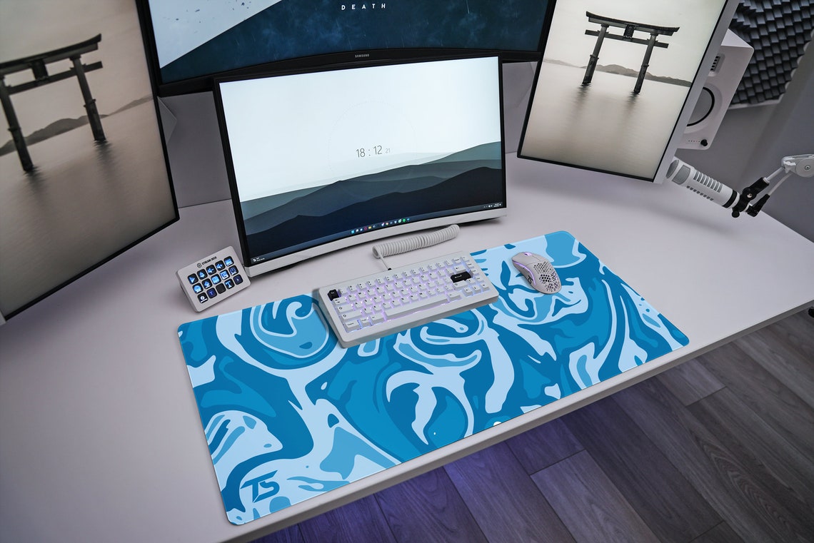 Techsource Mousepad Camo Blue Etsy UK