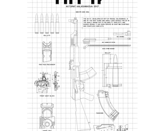 AK47 White | Techsource Poster | 16x24