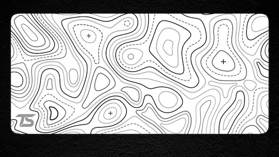 Techsource Mousepad - Topo White | 900x400/800x300 | Stitched