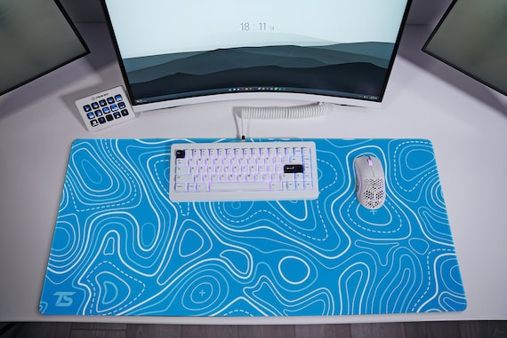 Techsource Mousepad - Topo Blue | 900x400/800x300 | Stitched
