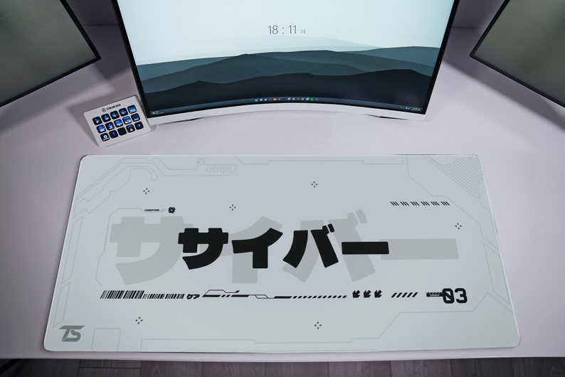 Techsource Mousepad Cyber White XL 900x400cm/36x16 Etsy