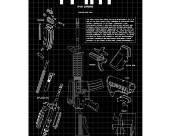 M4A1 Black | Techsource Poster | 16x24
