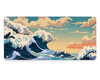 Techsource Mousepad - Umi | 900x400/800x300 | Genähte Kanten | Rutschfeste Gummibasis | Maschinenwaschbar | Schnelligkeit & Kontrolle