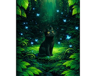 Forest Cat | Techsource Poster | 16x24