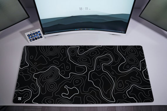 Techsource Mousepad - Topo Black V2 | 900x400/800x300