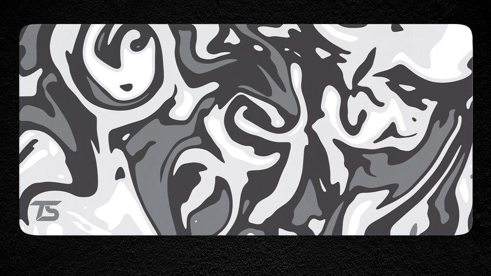 Techsource Mousepad Camo Black XL 900x400cm/36x16 With Stitched Edges ...