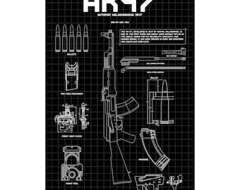 Techsource Acrylic Poster - AK47 | 16x24"