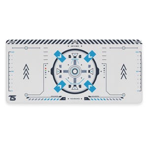 Techsource Mousepad - Cyberjunk White | 900x400/800x300 | Stitched Edges | Nonslip Rubber Base | Machine Washable | Speed and Control