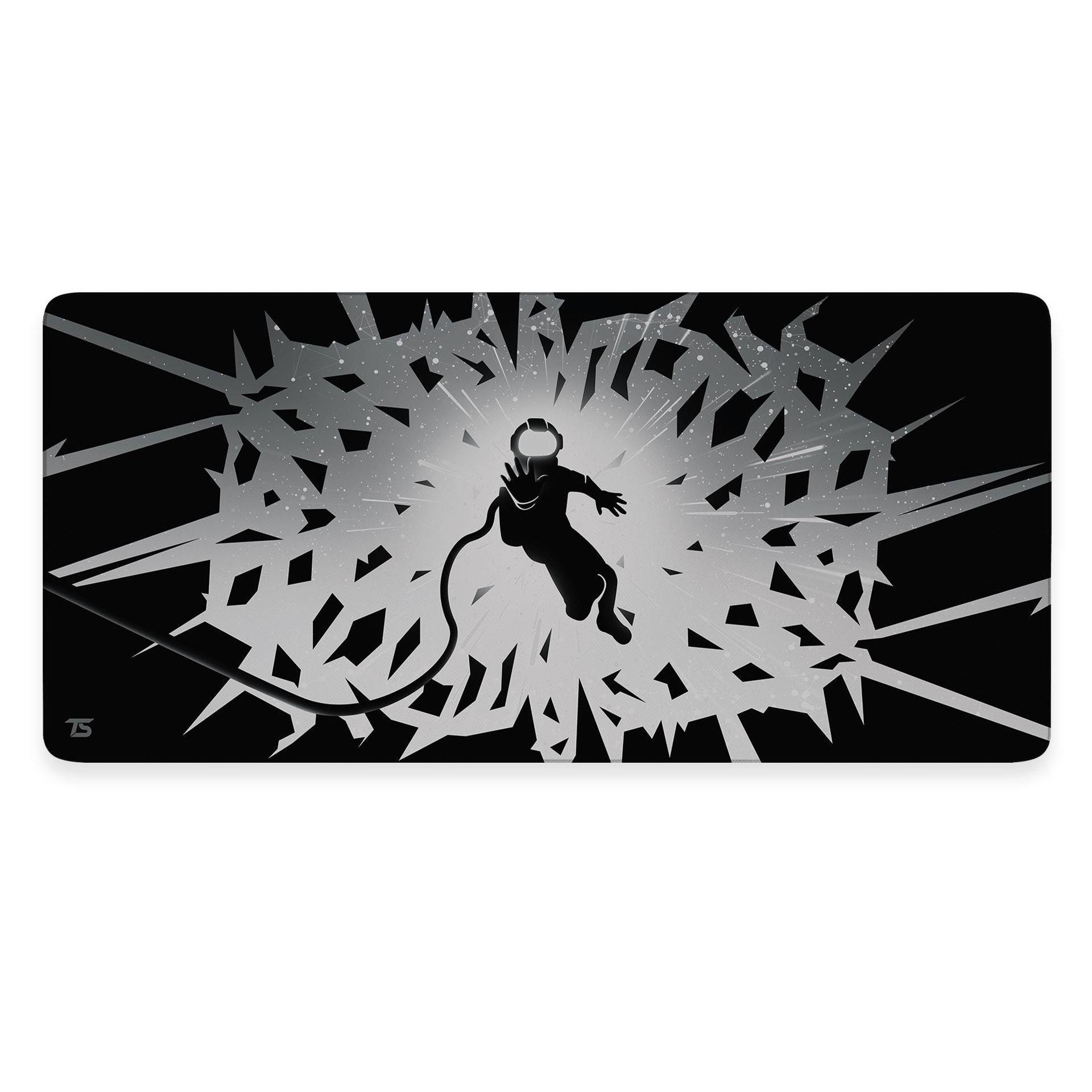 Techsource Mousepad - Gravity Monochrome | 900x400/800x300 | Stitched Edges | Nonslip Rubber Base | Machine Washable | Speed and Control