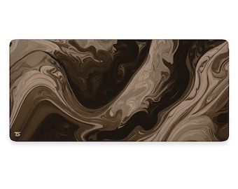 Alfombrilla de ratón Techsource - Liquid Brown / 900x400/800x300 / Bordes cosidos / Base de goma antideslizante / Lavable a máquina / Velocidad y control