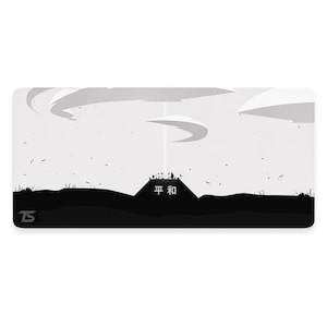 Techsource Mousepad - Beacon Monochrome | 900x400/800x300 | Stitched Edges | Nonslip Rubber Base | Machine Washable | Speed and Control