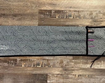 Fly Rod Sleeve- Charcoal Topography