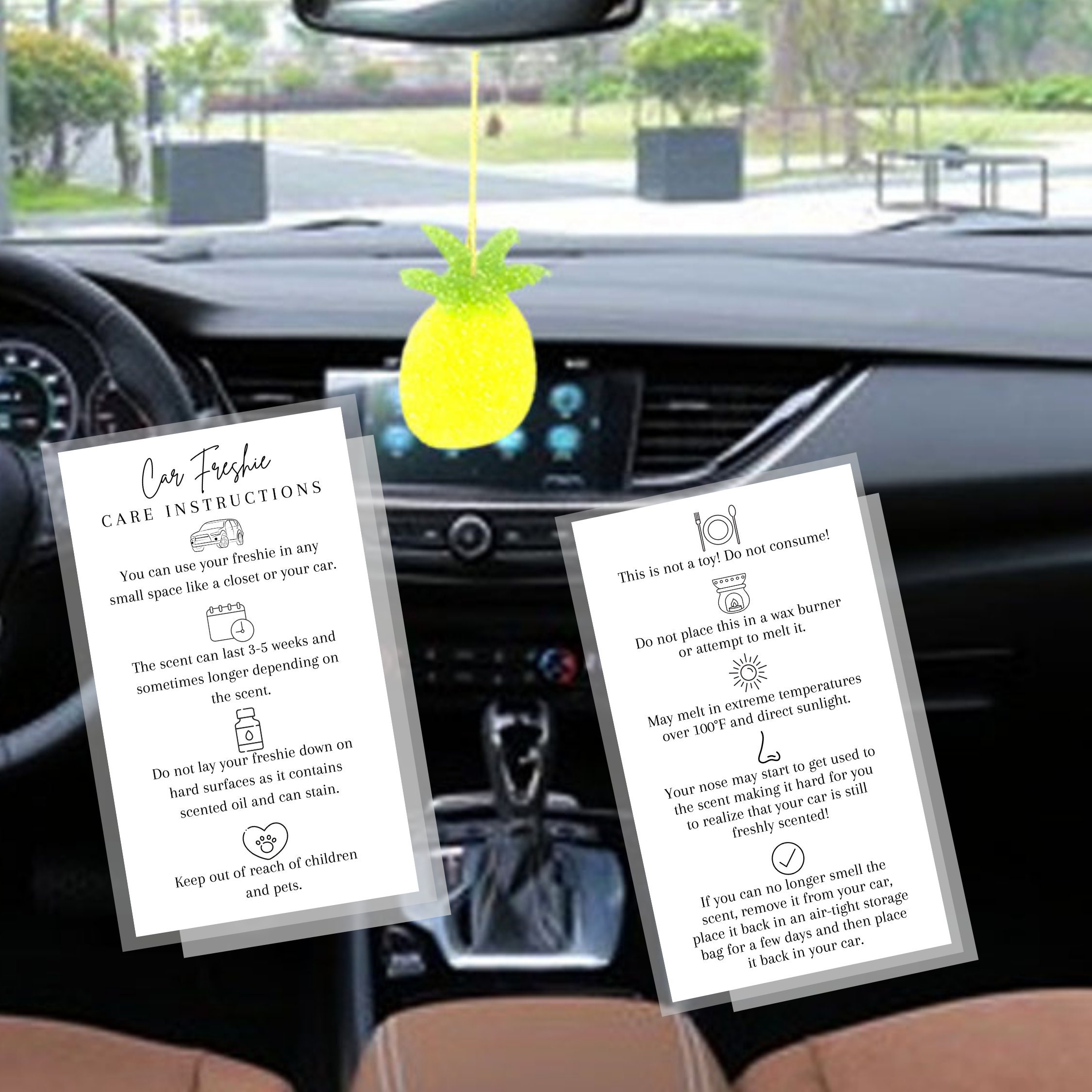 Car Freshie Care Card Physical Printed 2 X 3.5 Etsy