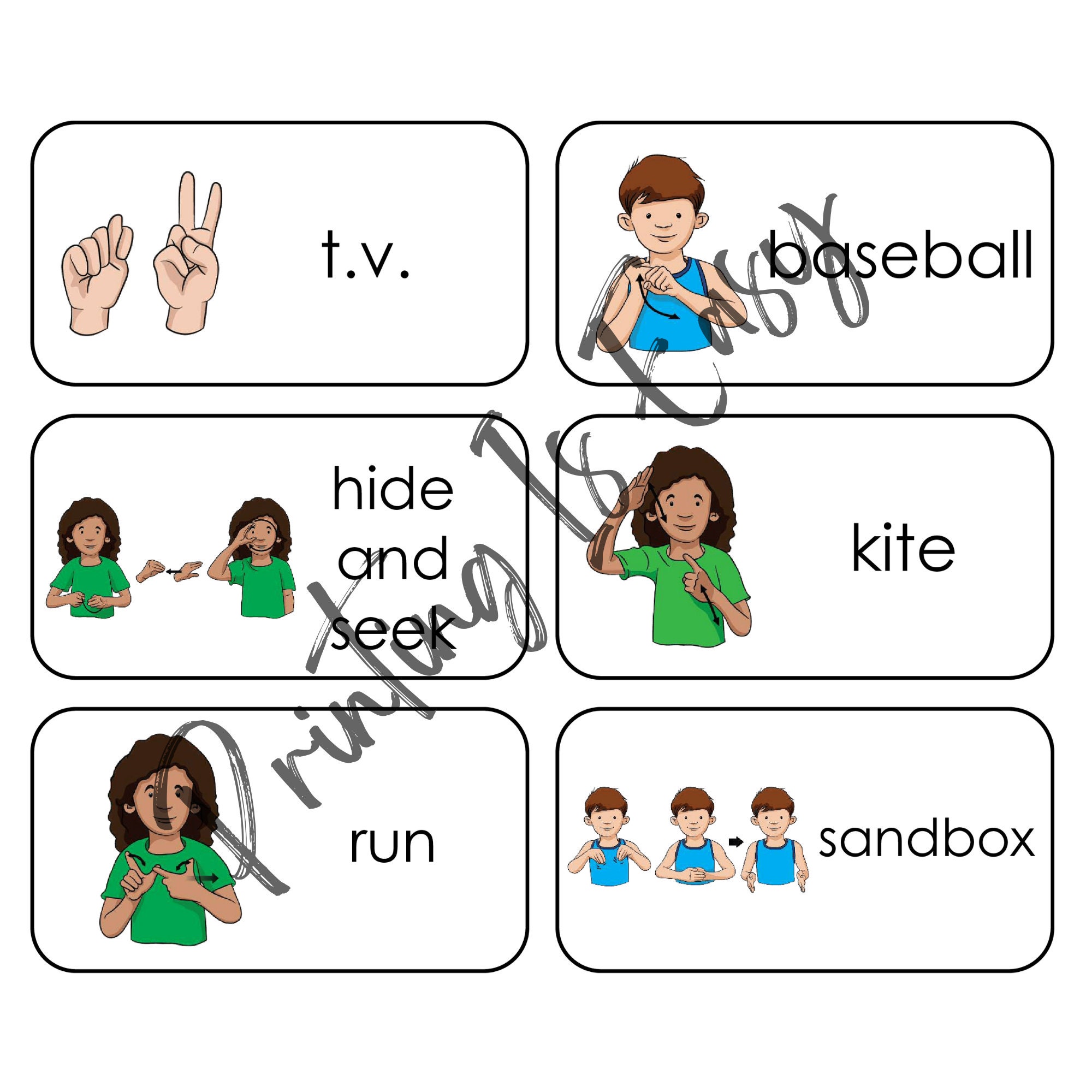 American Sign Language PDF. Sign Language Worksheets. Etsy