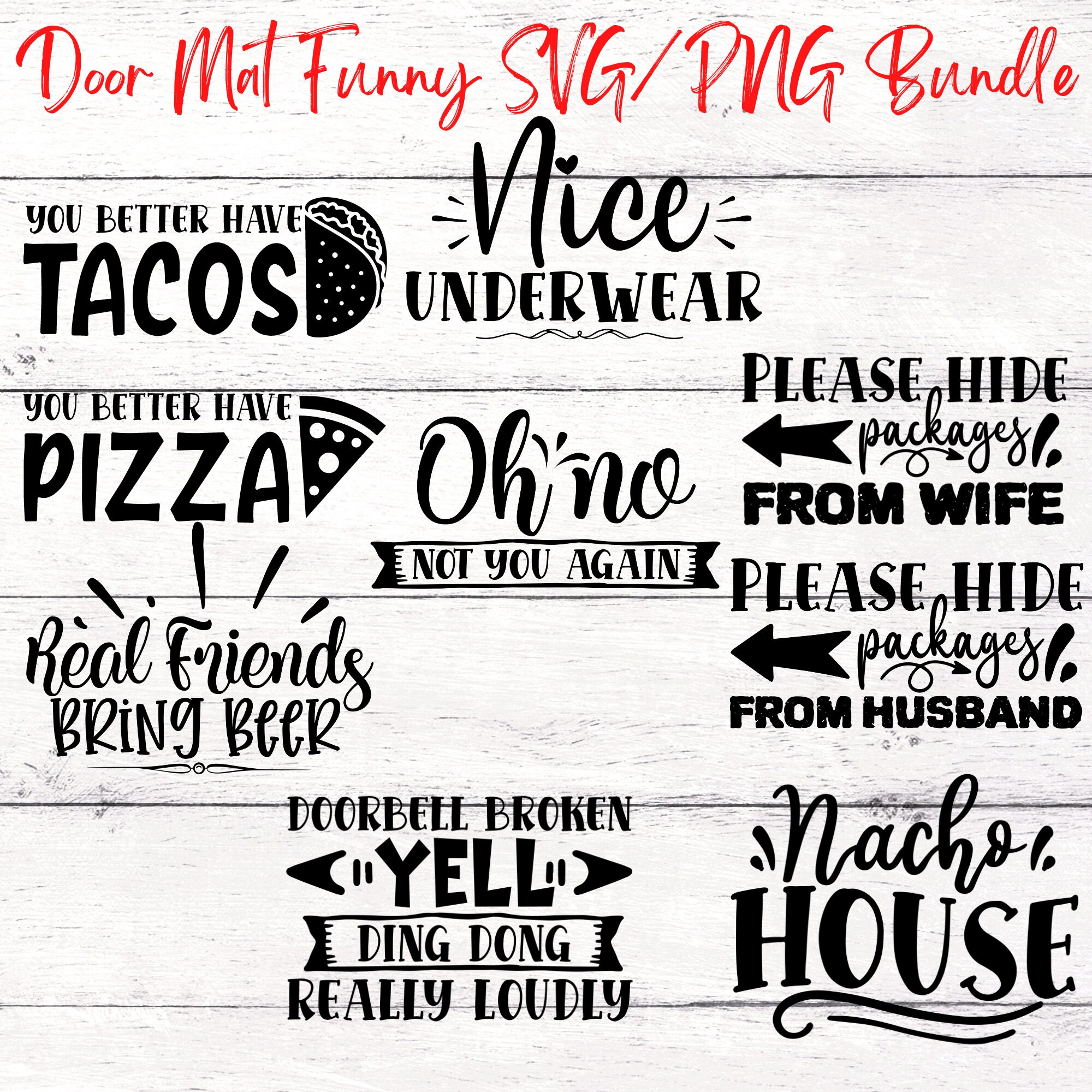 Door Mat Funny Bundle SVG/PNG. Mat Svg. Funny Door Mat Etsy