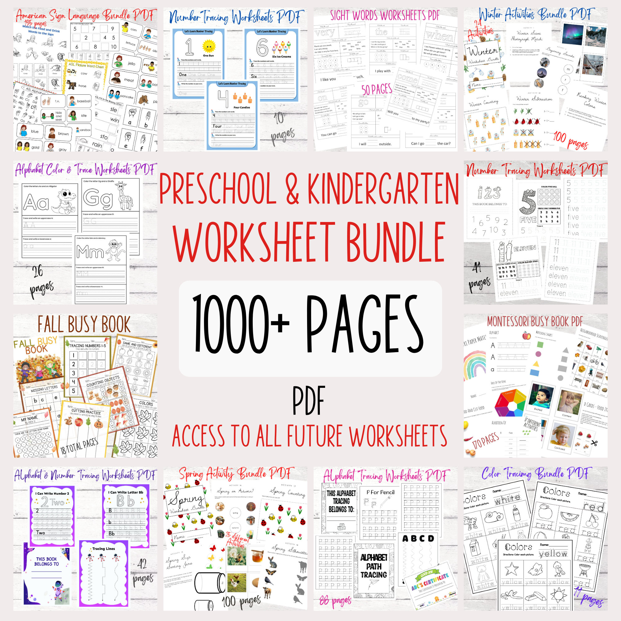 Preschool Pre-k kindergarten Learning Bundle.activity - Etsy