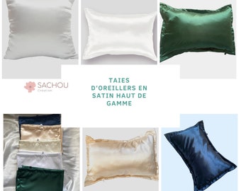 Taie d’oreiller en satin haut de gamme /Premium satin pillowcase