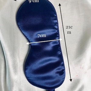 Anpassbare 19 Momme Maulbeerseide Schlafmaske / Augenmaske Seidenkostüm / OEKO TEX Augenmaske / Nachtmaske Bleu marine