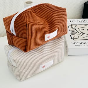 corduroy toiletry bag / corduroy makeup bag / fall winter toiletry bag