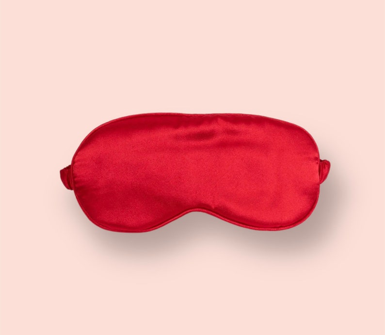 Masque yeux en satin / masque de sommeil / Rouge