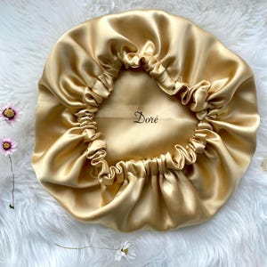 Reversible pure mulberry silk bonnet /Silk 19 Momme