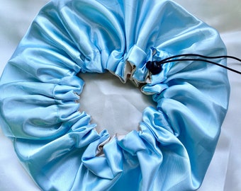 Adjustable satin bonnet / reversible adjustable nightcap