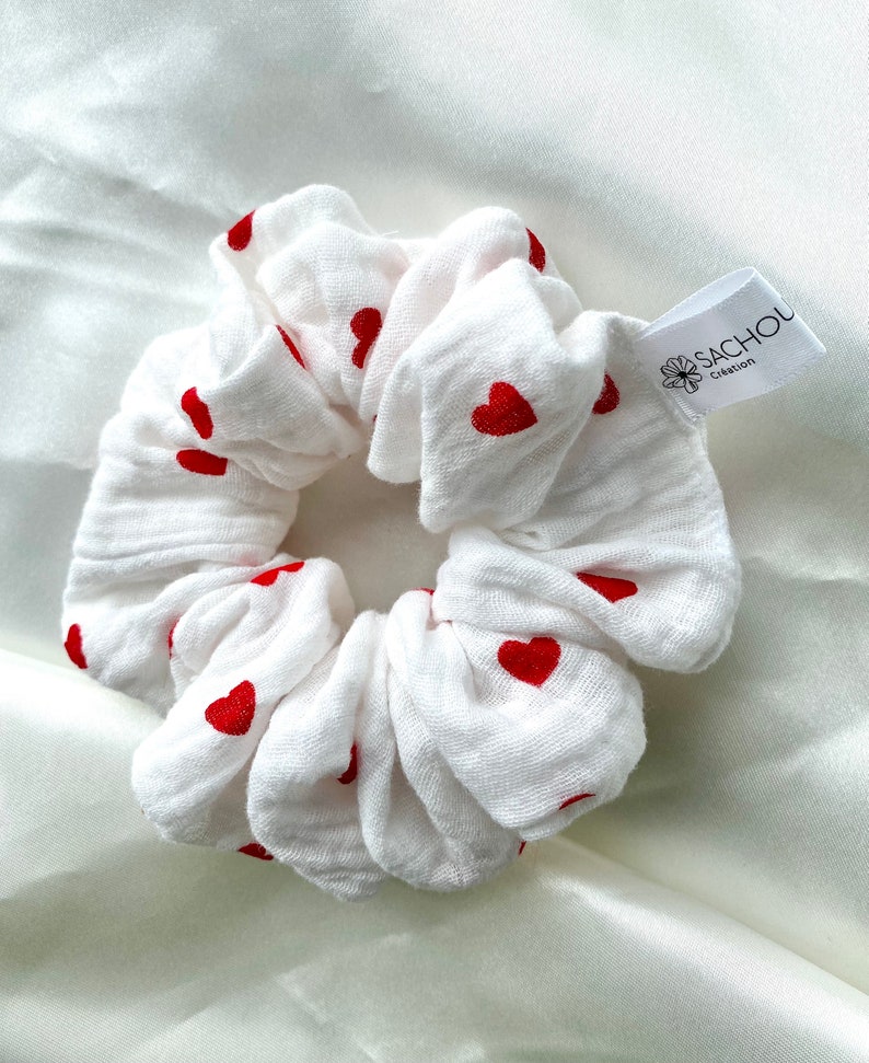 Organic cotton gauze darling / mother and daughter darling / cotton srunchies image 1