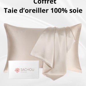 taie d'oreiller en soie blanche 50X70, Commandez en ligne