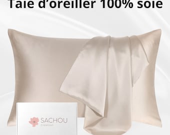 Coffret taie d’oreiller en 100% soie / taie d’oreiller en soie 22 Mommes