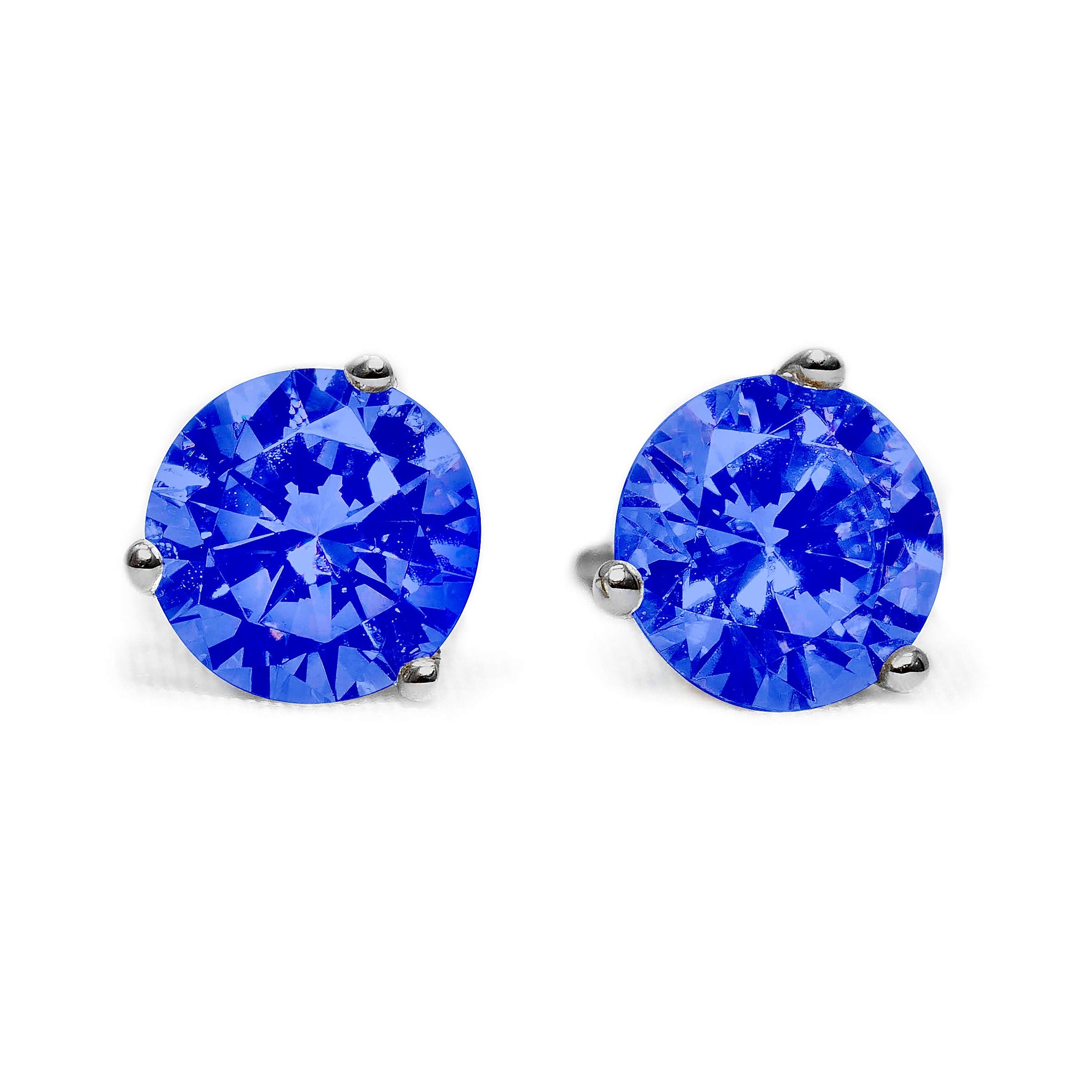 Top 80+ blue diamond earrings white gold latest 3tdesign.edu.vn