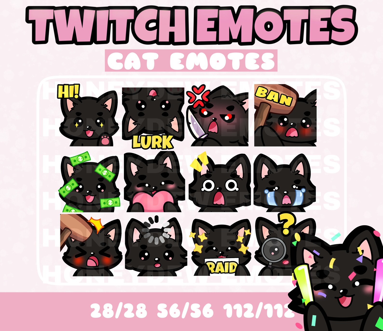 Twitch Emote | Cat Emote | Kitten Emote | Cute Emotes | Emotes | Tiktok ...
