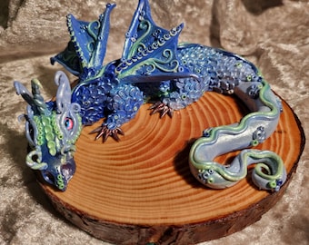 OOAK Dragon. Hand sculpted polymer clay dragon