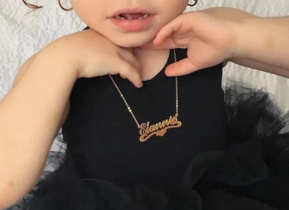 Custom Baby Toddler Name Necklace Pendant 12 15 Inch Length