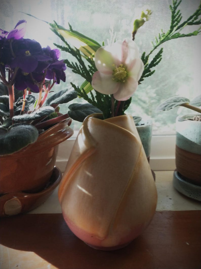 Handmade Bud Vase, Porcelain Cut and Fold Flower Vase - Etsy