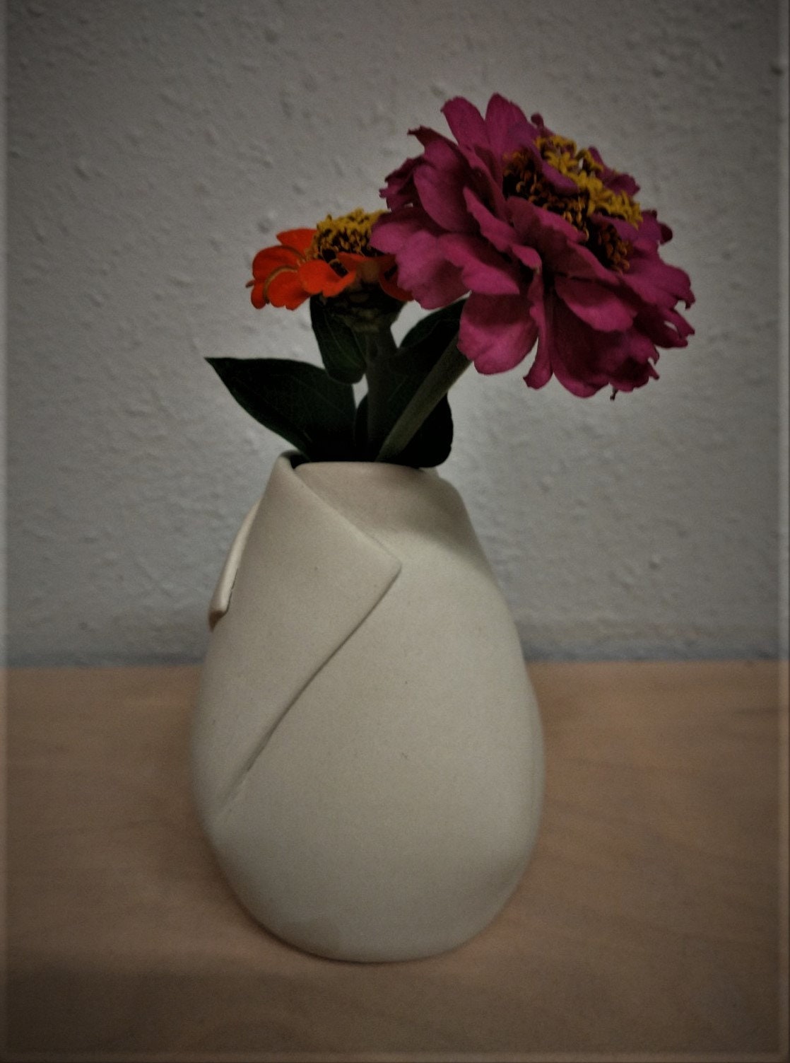 Bud Vase, Porcelain Cut and Fold Flower Vase - Etsy