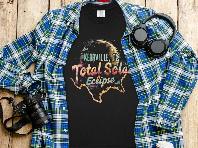 Buy Kerrville, TX 2024 Total Solar Eclipse Tshirt, Unique Celestial