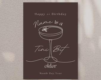 Um modelo de placa de boas-vindas um pouco mais antigo | Placa de boas-vindas de aniversário | Placa de coquetel de Martini | Placa de boas-vindas de Martini expresso | Canva