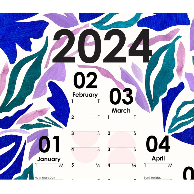 2025 Planner Full Year View Calendar Monthly Planner 2025 Year View
