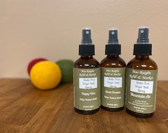 Essential Oil Dryer Ball Spray: Static Free Laundry Scent (4 Oz)