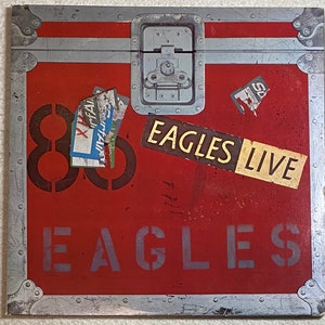 Eagles / Eagles Live - 2 Vinyl LP Record Albums Gatefold With Poster 1980 Rock  &quot;Seven Bridges Road&quot; &quot;Hotel California&quot; &quot;New Kid In Town&quot;