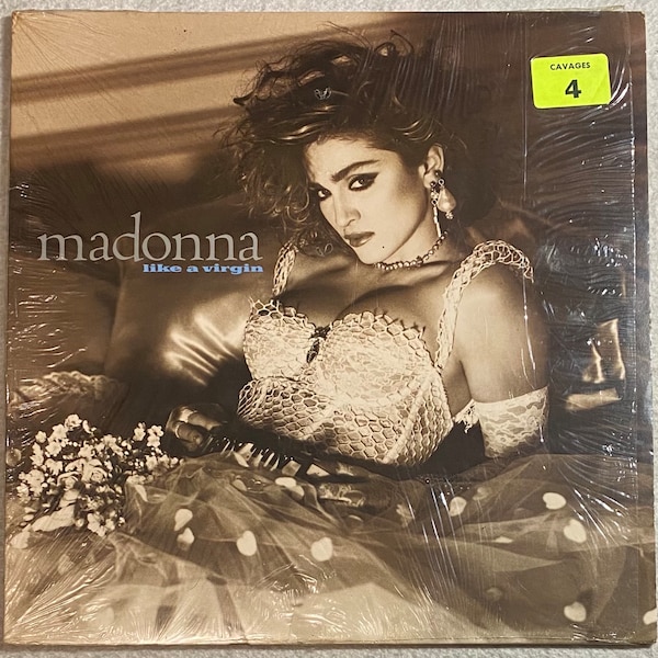 Madonna / Like a Virgin - Vinyl LP Record Album 1984 Pop Dance Pop Rock In Shrink "Material Girl" "Love Don't Live Here Anymore"  "Angel"