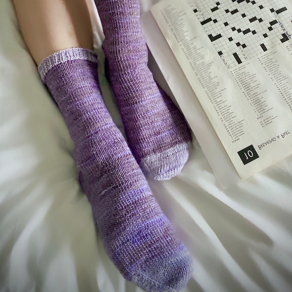 Basic sock knitting pattern in fingering, sport, and worsted weight - digital download - Tuff Socks