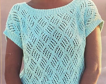 Vintage Lace Tee Knitting Pattern: Summer Knit (Digital Download)