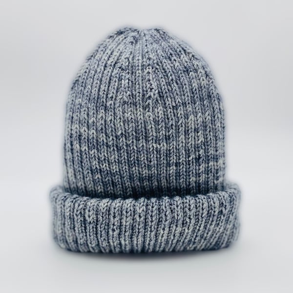 Ribbed hat knitting pattern - digital download - Simple Stretchy Hat