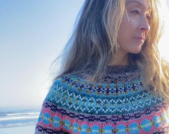 Colorwork Passe Pullover Strickmuster: Stashbuster Lace Knit (Digitaler Download)