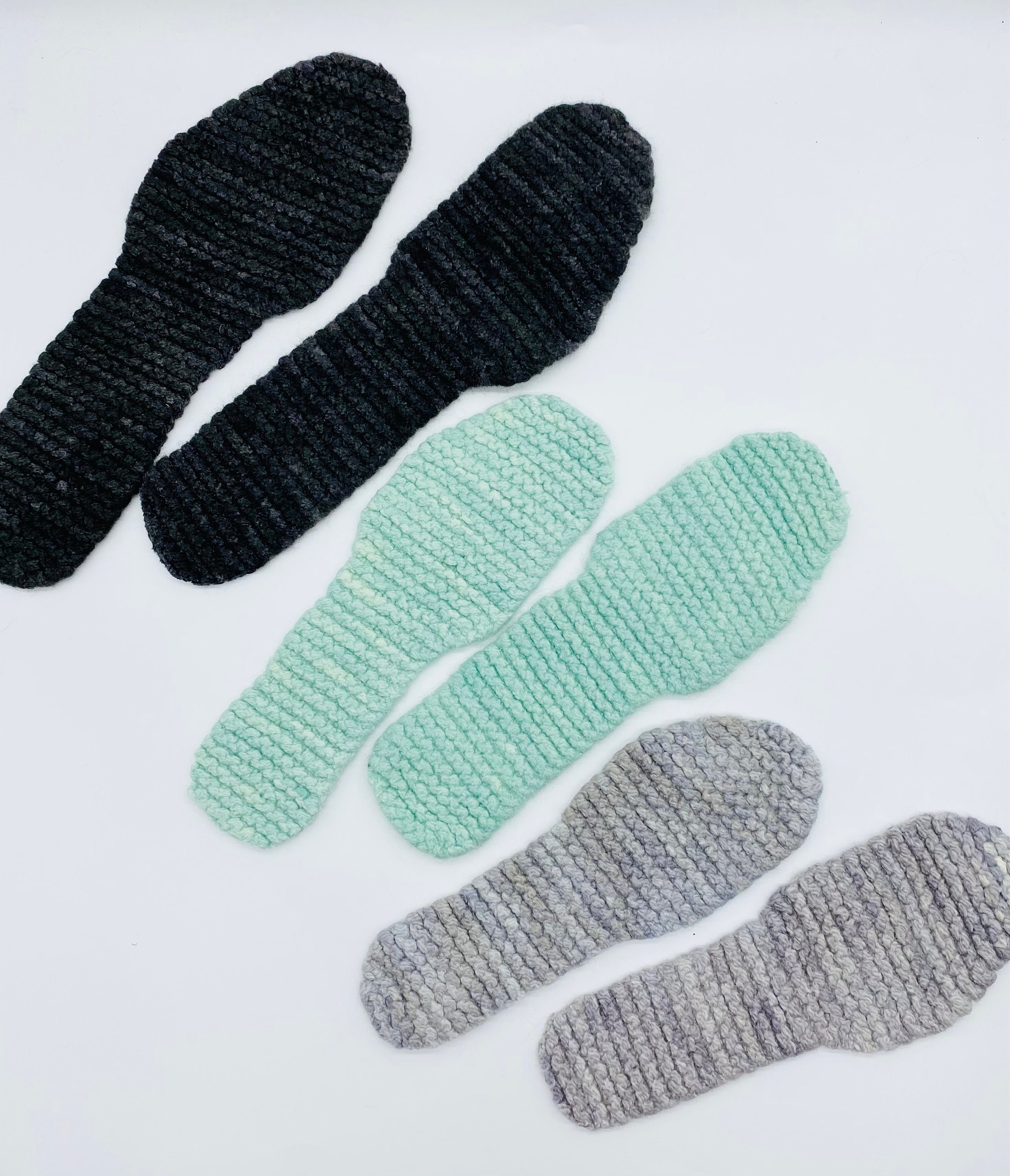 Felted Wool Insoles Knitting Pattern, Flat Socks, Wool Shoe Liners PDF Download Tuff Soles Etsy
