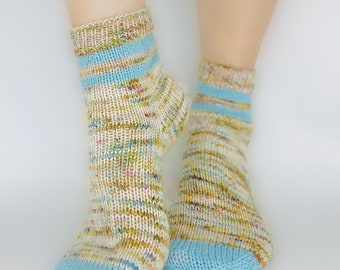 Sockenmuster, Gestreifte Socken, Easy Vanilla Socken (Digitaler Download)