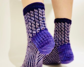 Colorwork Knit Socks Pattern (PDF Download)