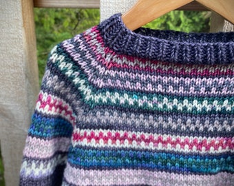 Stashbuster sweater knitting pattern for women - PDF download - Scrappy Raglan