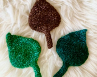 Strickmuster für ein gefilztes Blatt, Herbstdeko (PDF-Download)